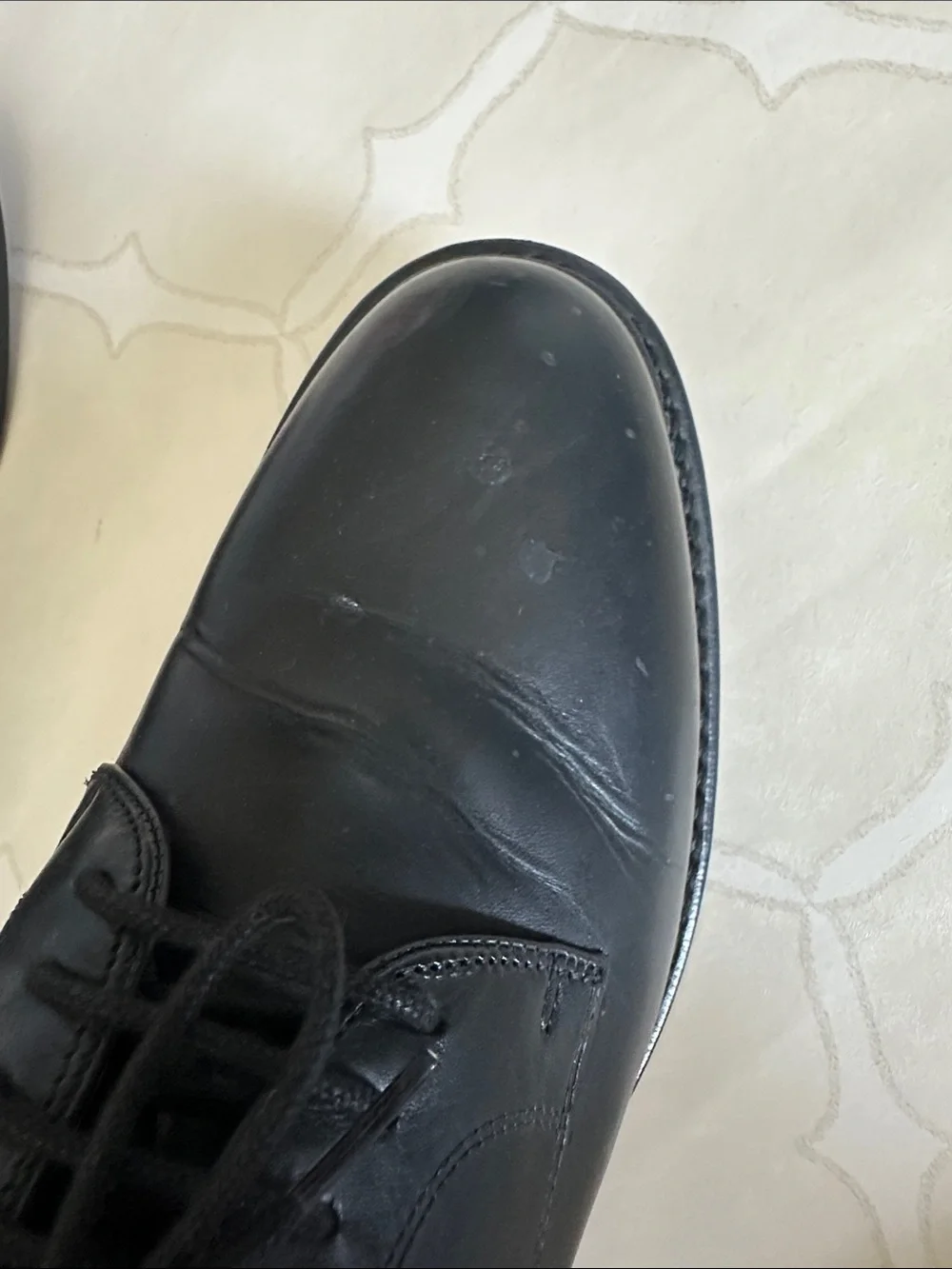 J. Crew Ludlow Padded Black Leather Derby Dress Shoes
